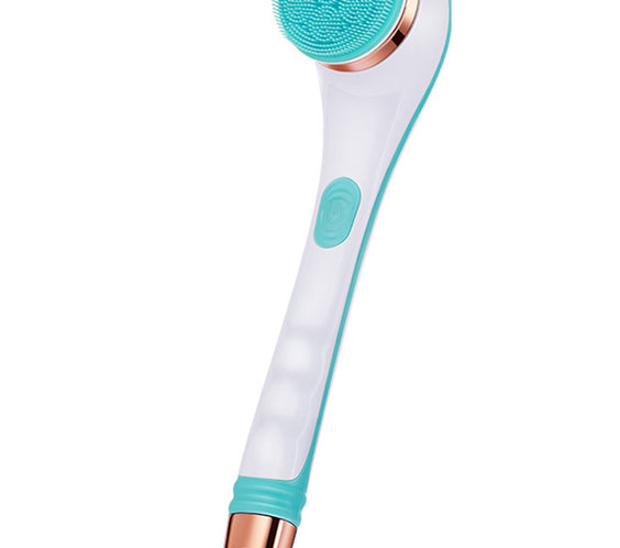 Electric Bath Brush Silicone Back Scrubber USB Rechargeable 2 Speeds Rotating Shower Brush Spa Waterproof Body Cleaning Brush