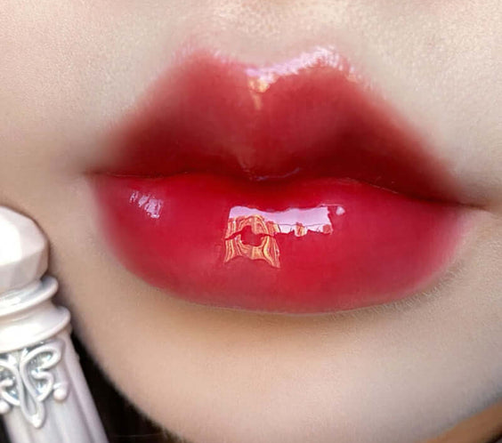 Qin Guang Clear Mirror Lip Lacquer Wish Bow Female Mirror Light Lasting White Mouth Red Lips Colored Clay