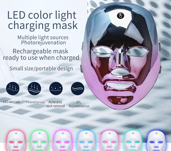 LED Rechargeable Face Mask Acne And Freckles Led Color Light Mask