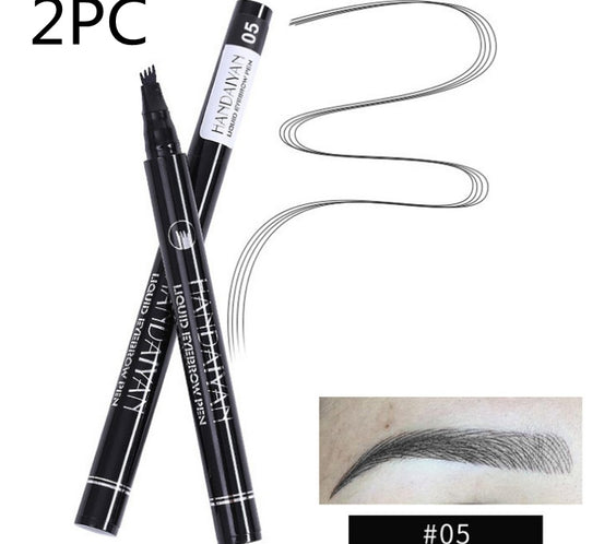 Microblading Eyebrow Pencil Waterproof Fork Tip Tattoo Pen Tinted Fine Sketch Eye Brow Pencils Long Lasting Eyebrows