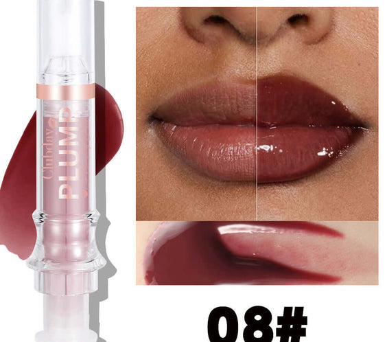 Nourishing Moisturizing Mirror Lip Gloss Water Light Full Lips Syringe