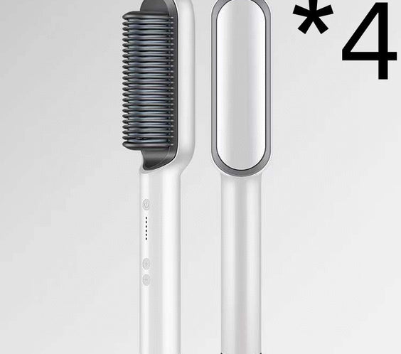 New 2 In 1 Hair Straightener Hot Comb Negative Ion Curling Tong Dual-purpose Electric Hair Brush